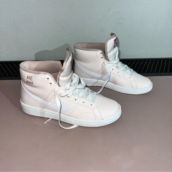 Womens Size 6.5 Nike Court Royale 2 Mid Soft Pink White Sneakers FD0286 600