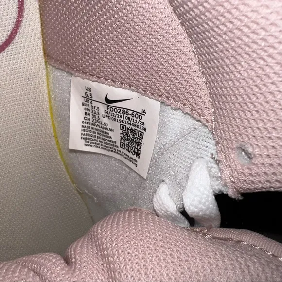 Womens Size 6.5 Nike Court Royale 2 Mid Soft Pink White Sneakers FD0286 600