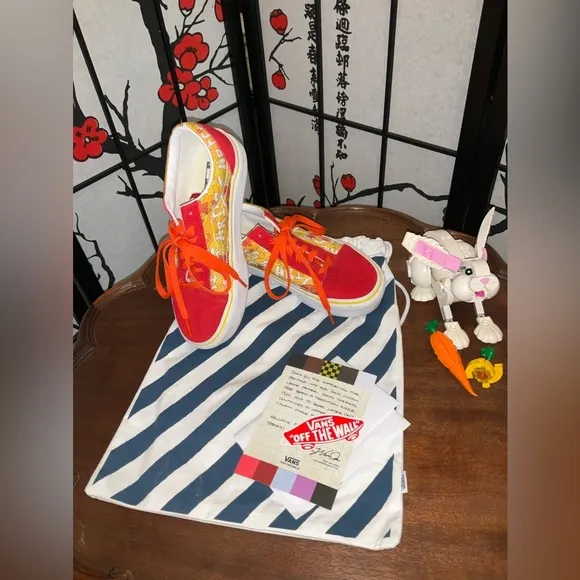 Womens Size 7.5 Vans Platform Customs Aries Year of the Tiger Shoes