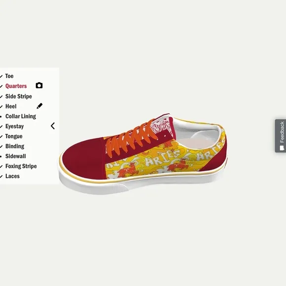 Womens Size 7.5 Vans Platform Customs Aries Year of the Tiger Shoes