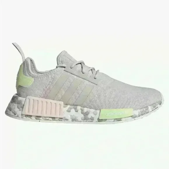 Women’s Sz 7 adidas NMD_R1 Color Splash - Grey Lime W running training sneaker