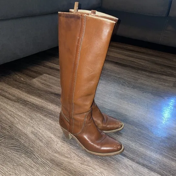 Women's Vintage FRYE Boots, 3 1/2&quot; Heels, Made in USA, Size‎ 5.5