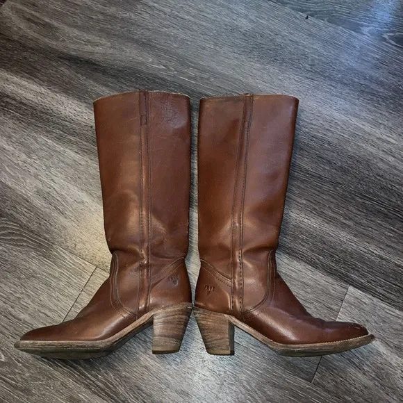 Women's Vintage FRYE Boots, 3 1/2&quot; Heels, Made in USA, Size‎ 5.5