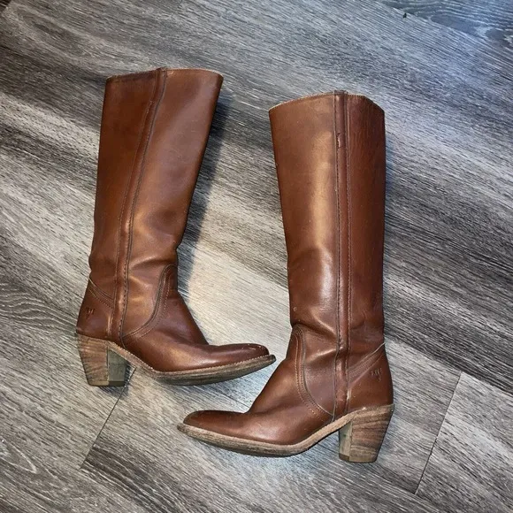 Women's Vintage FRYE Boots, 3 1/2&quot; Heels, Made in USA, Size‎ 5.5