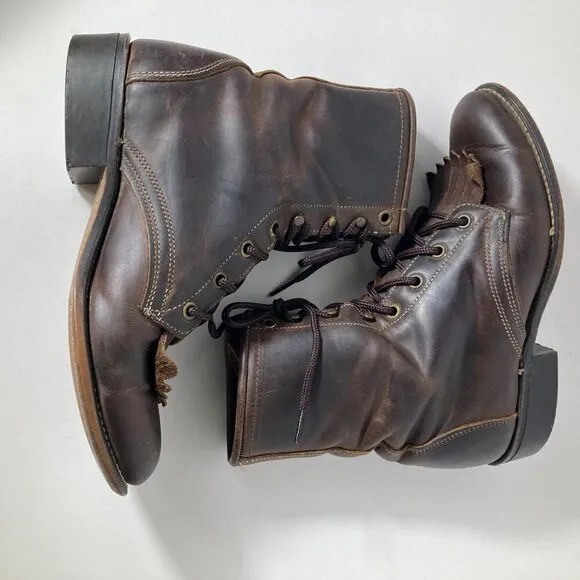 Womens Vintage Laredo Kiltie Leather Boots Brown 7 Made in USA