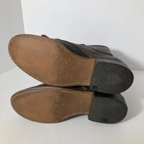 Womens Vintage Laredo Kiltie Leather Boots Brown 7 Made in USA