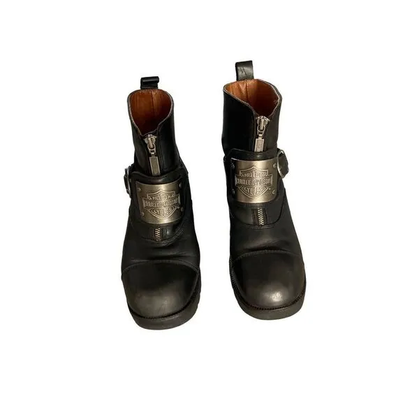 Women’s Vintage Harley-Davidson Riding Boots Buckle Size 8.5