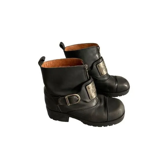 Women’s Vintage Harley-Davidson Riding Boots Buckle Size 8.5