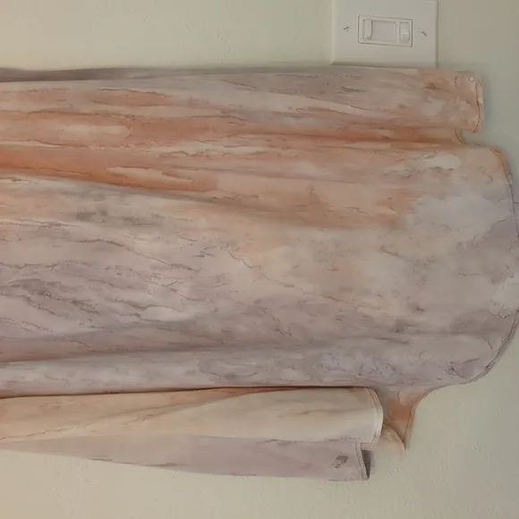 XCVI high low tie dye Bohemian maxi skirt lace waist and waist tie adjustable 1X