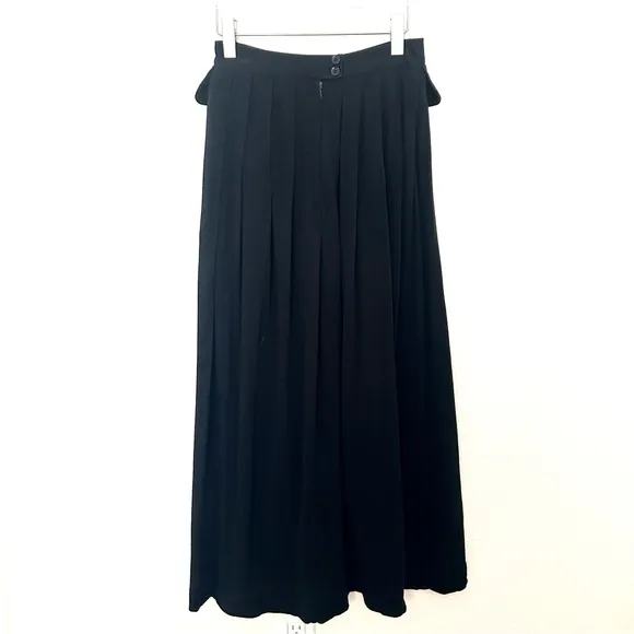 Y-3 Yohji Yamamoto Adidas Maxi Skirt Logo Flap Pocket Cotton Black Size XS