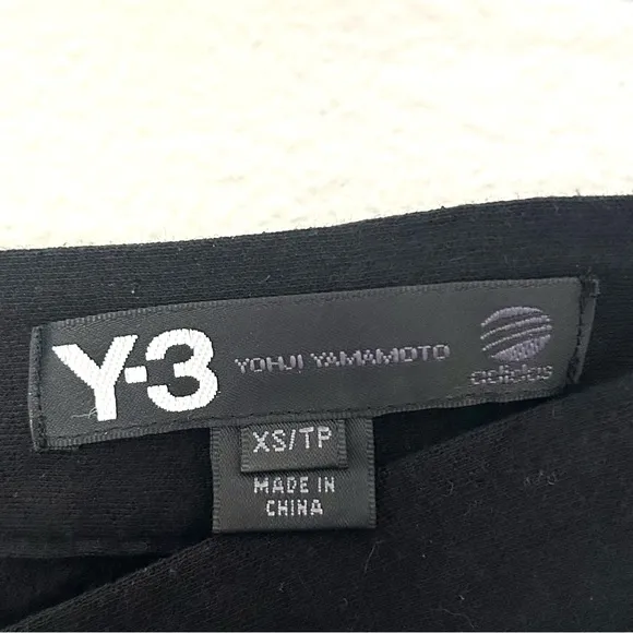 Y-3 Yohji Yamamoto Adidas Maxi Skirt Logo Flap Pocket Cotton Black Size XS