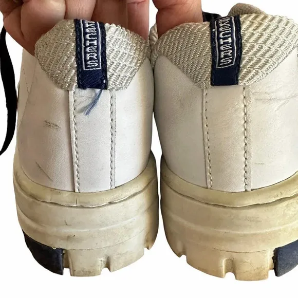 Y2K Skechers Chunky Platform Sneakers Shoes Womens 8 Leather White 90s Vintage
