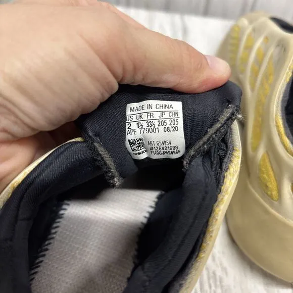 Youth Size 2 Adidas Yeezy 700 Safflower Sneakers