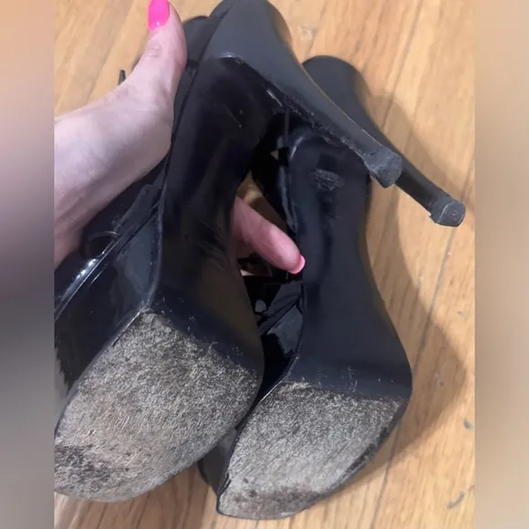 YSL Saint Laurent Tribute Patent Platform Sandals