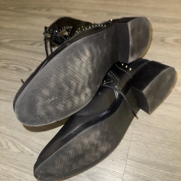 Zara Black Studded Women's Boots