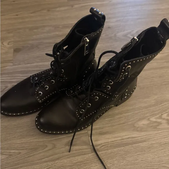Zara Black Studded Women's Boots