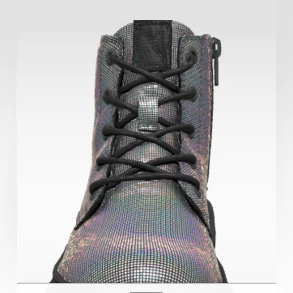 Zara kids holographic ankle boots — NWT