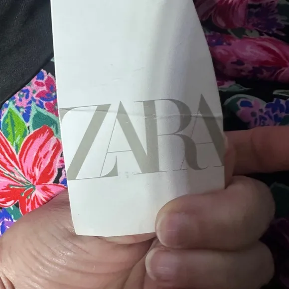 Zara NWT Floral Puff Sleeve Mini Dress Large