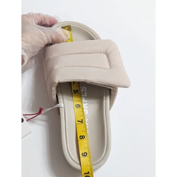 ZARA SRPLS Quilted Platform Slides Sandals Women's Size 6