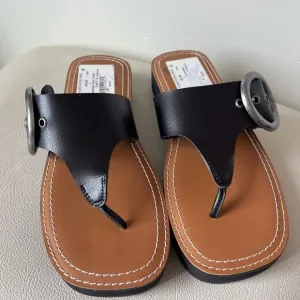 Zodiac Jadon T-Strap Buckled Platform Slip Ons Sandals Women’s Size 8