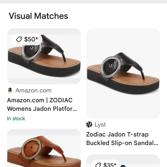 Zodiac Jadon T-Strap Buckled Platform Slip Ons Sandals Women’s Size 8