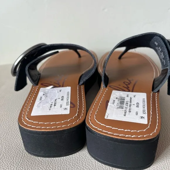 Zodiac Jadon T-Strap Buckled Platform Slip Ons Sandals Women’s Size 8
