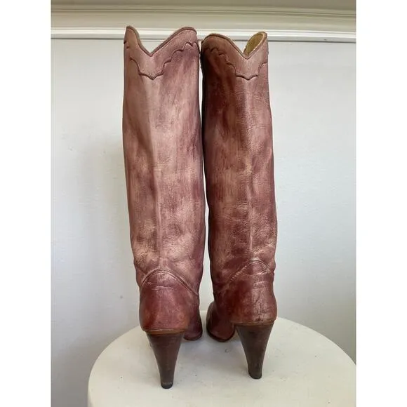 Zodiac Women Vintage Brown Eagle Heeled Boots  - Size 8.5M